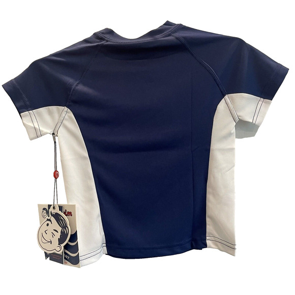 Boys Jr Swim Tee Size 4T ~ Navy Blue and White UPF 50+ ✨NEW✨ Water Resistant - Picture 3 of 8